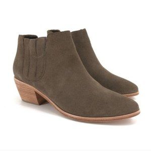 Joie  | Barlow Suede Pointed Toe Block Heel Ankle Booties Size EU 38.5/US 8.5